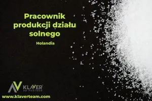 Praca- Pracownik produkcji/działu solnego- praca od zaraz! Praca- Pracownik produkcji/działu solnego- praca od zaraz!